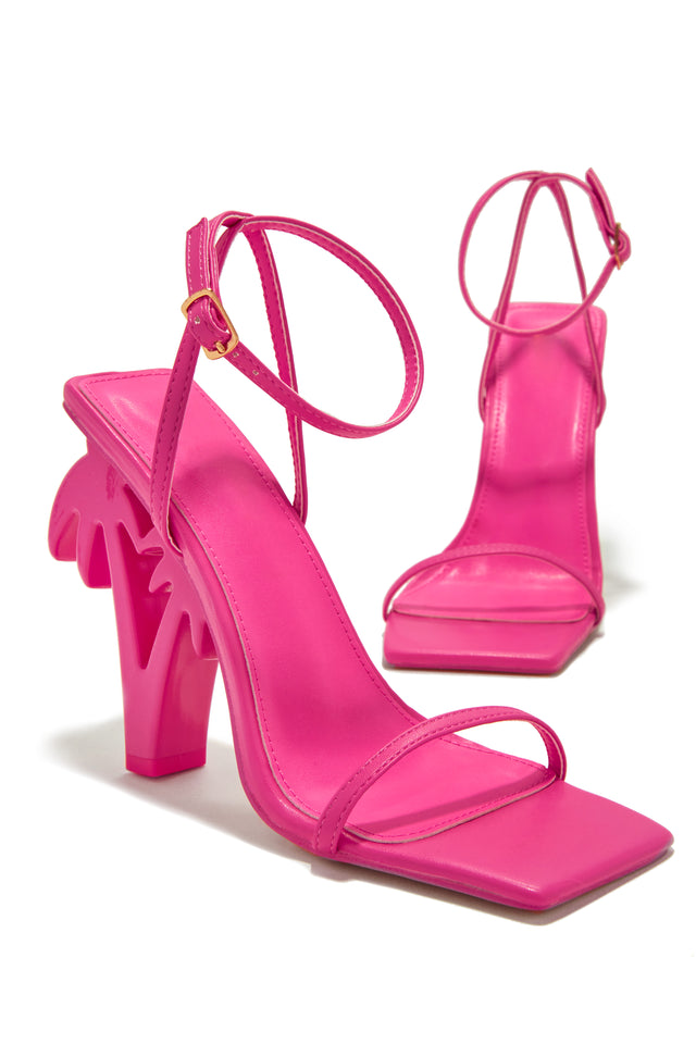 Load image into Gallery viewer, Palm Springs Palm Tree High Heels - Pink
