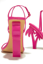 Load image into Gallery viewer, Palm Springs Palm Tree High Heels - Pink
