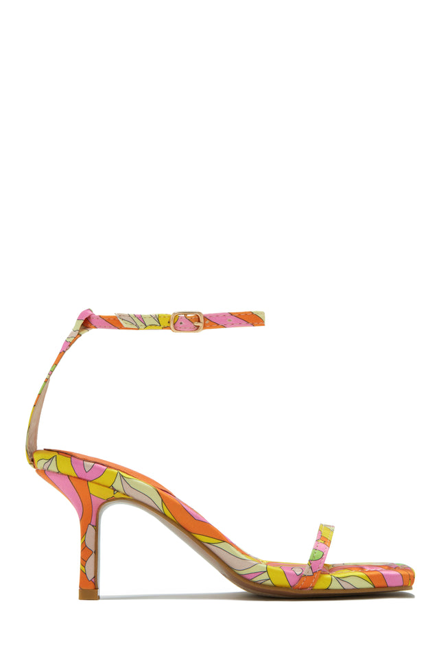 Load image into Gallery viewer, Orange Multi Ankle Strap Heel
