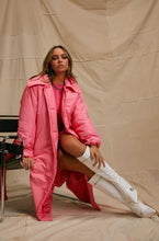 Load image into Gallery viewer, Pink Puffer Coat Styled with White Boots
