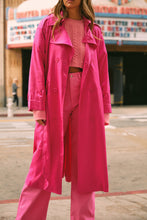 Load image into Gallery viewer, Hot Pink Trench Coat
