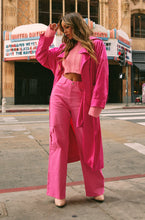Load image into Gallery viewer, Model Wearing Pink Sweater, Cargos and Trench Coat
