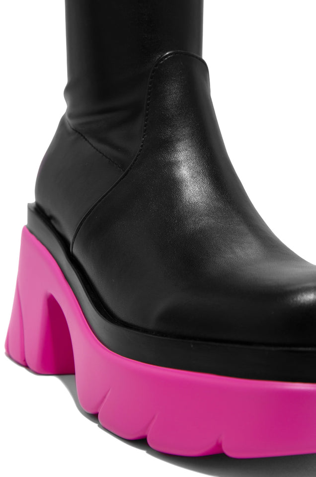 Load image into Gallery viewer, Pink Boots with Platform 
