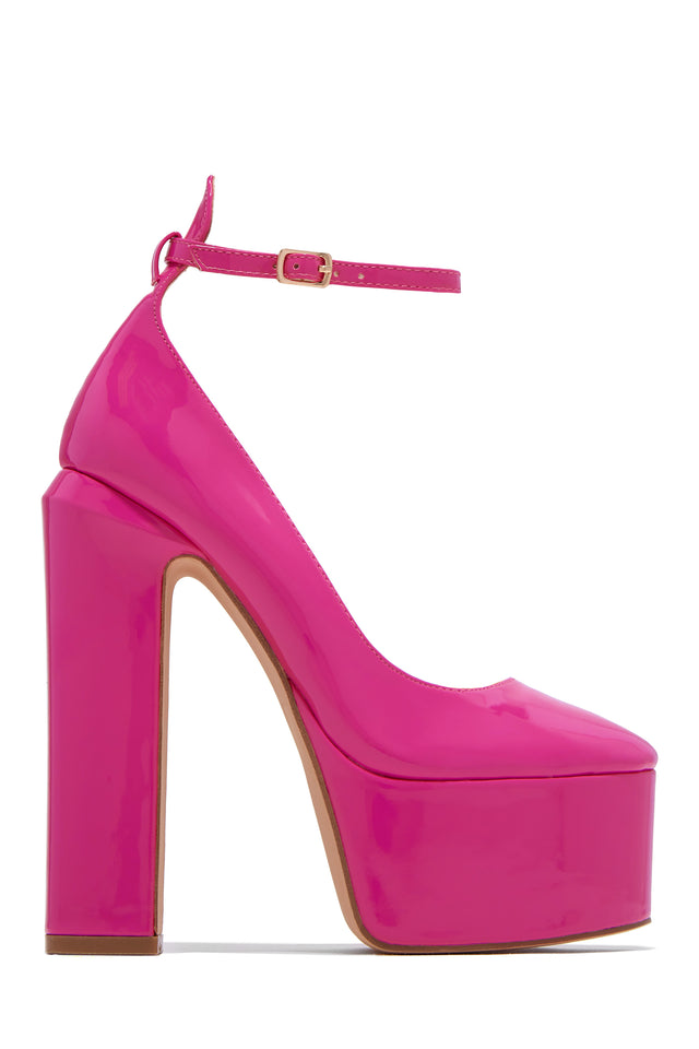 Load image into Gallery viewer, Pink Platform Block High Heels
