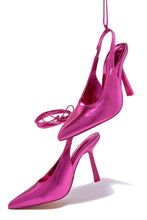 Load image into Gallery viewer, Pink Metallic Heels 
