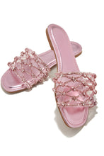 Load image into Gallery viewer, best travel metallic pink slip on sandals
