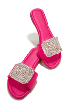 Load image into Gallery viewer, Pink Faux-Satin Slip On Sandals
