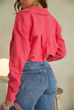 Load image into Gallery viewer, Pink Button Up Top
