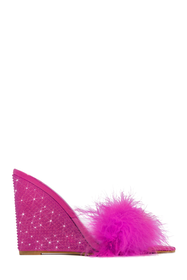 Load image into Gallery viewer, Pink Wedge Mules
