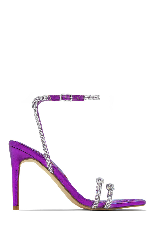 Load image into Gallery viewer, Purple Embellished Heels
