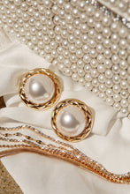 Load image into Gallery viewer, Embossed Faux Pearl Earrings 
