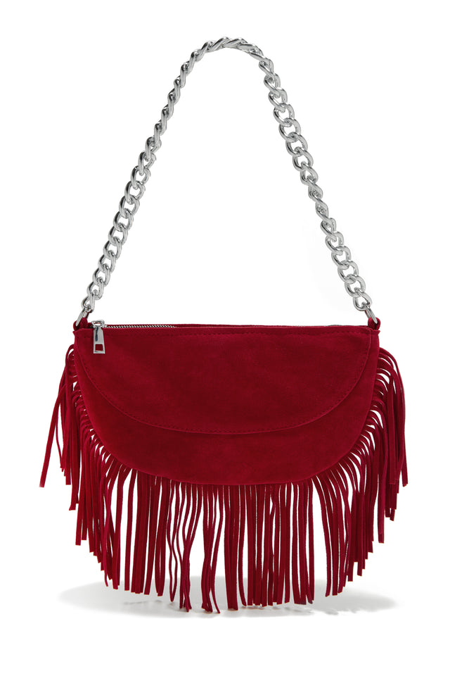 Load image into Gallery viewer, Coachella Red and Silver Shoulder Bag
