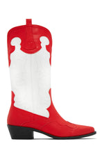 Load image into Gallery viewer, Red and White Cowgirl Boots
