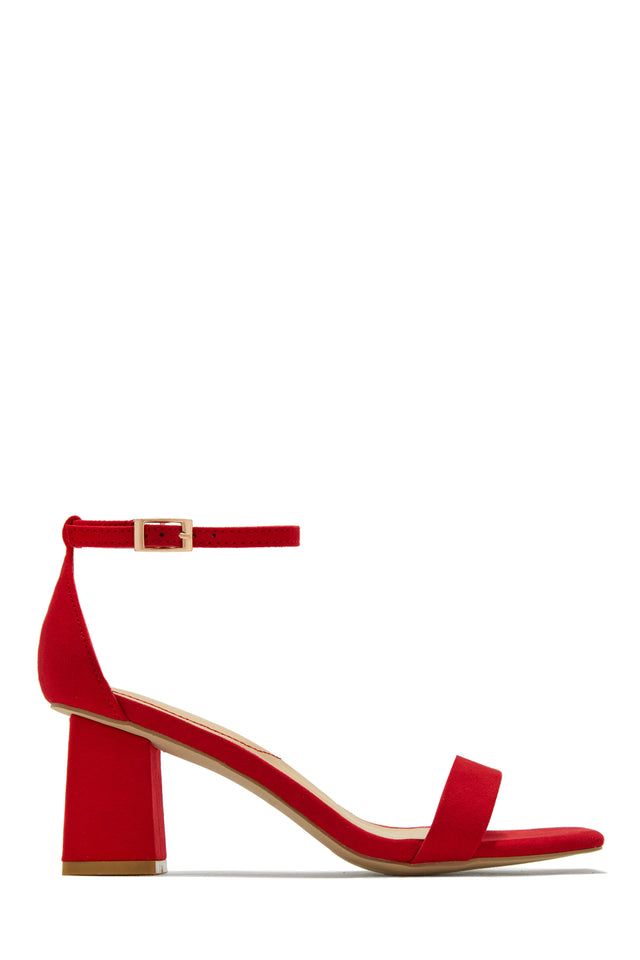Load image into Gallery viewer, Red Single Sole Chunky Heels
