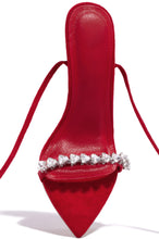 Load image into Gallery viewer, Red Embellished Strap High Heels
