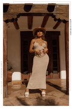 Load image into Gallery viewer, Model Wearing Nude Maxi Dress
