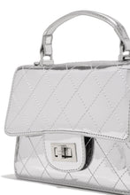 Load image into Gallery viewer, Silver Quilt Stitch Detailed Bag 
