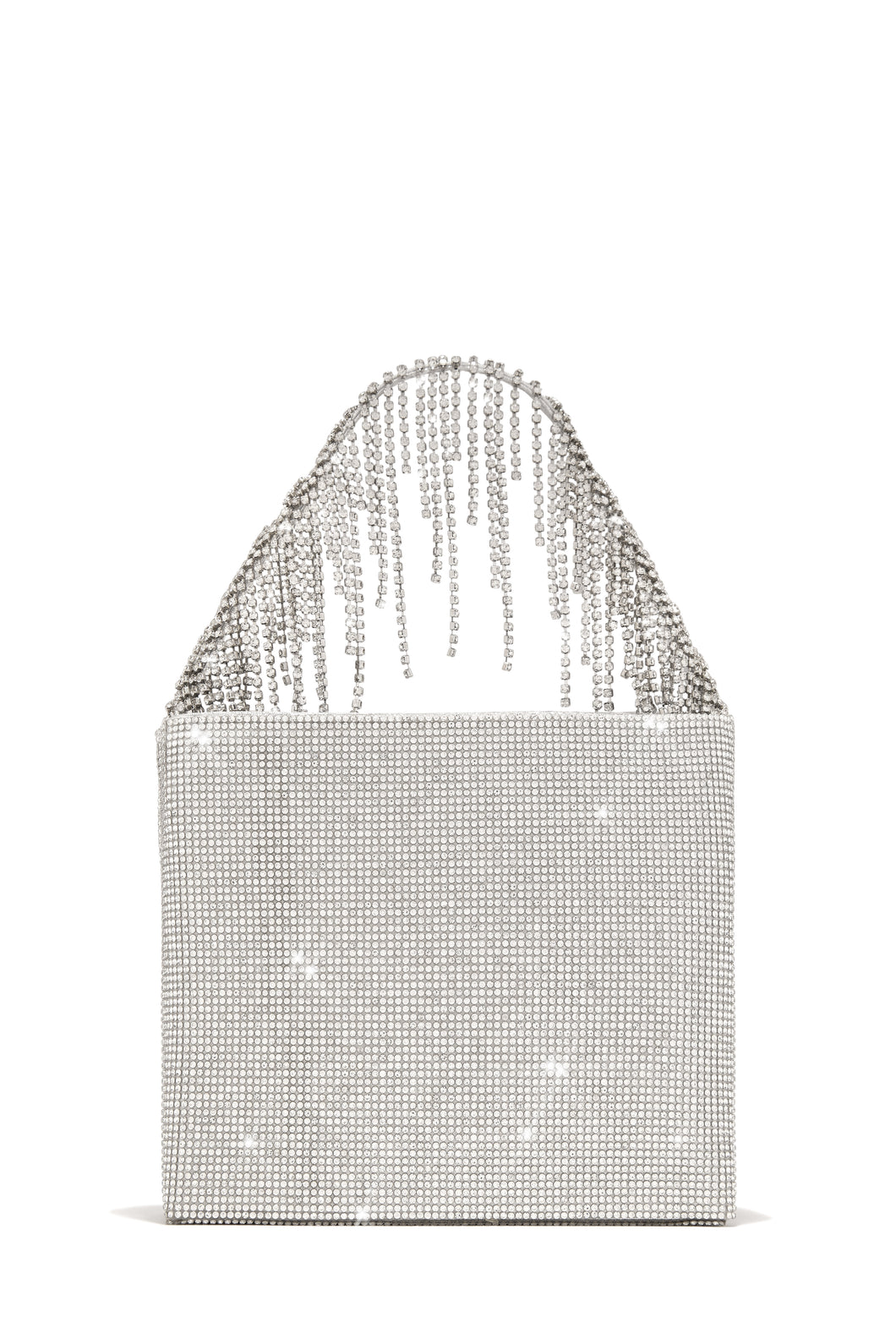 Silver-Tone Embellished Bag