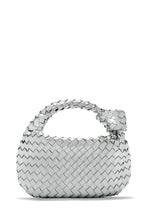 Load image into Gallery viewer, Silver-Tone Woven Handbag
