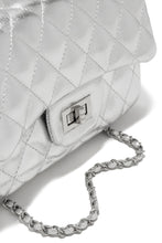 Load image into Gallery viewer, Quilted Silver Handbag

