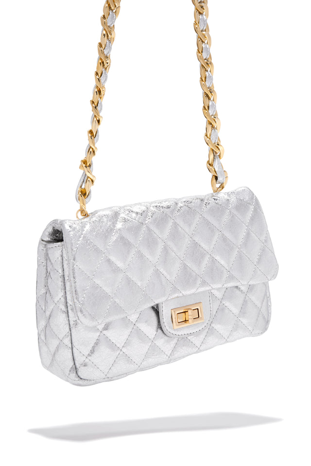Load image into Gallery viewer, Silver Quilt Stitch Bag
