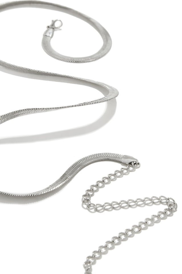 Load image into Gallery viewer, Silver-Tone Snake Belly Chain
