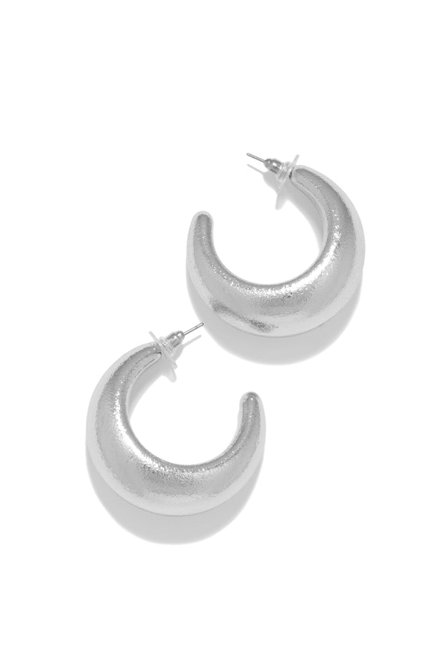 Load image into Gallery viewer, Silver-Tone Open Back Earring
