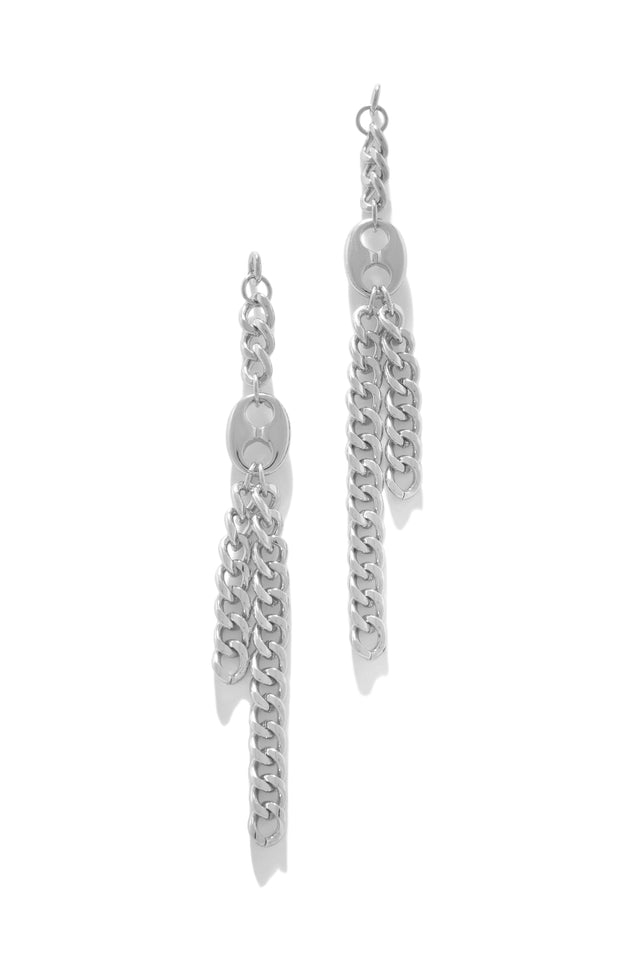 Load image into Gallery viewer, Silver Dangle Earrings

