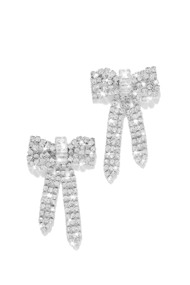 Load image into Gallery viewer, Silver Embellished Earring
