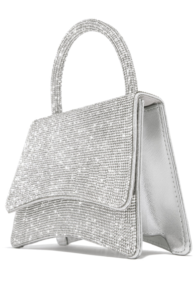 Load image into Gallery viewer, Fully Embellished Silver Tone Bag 

