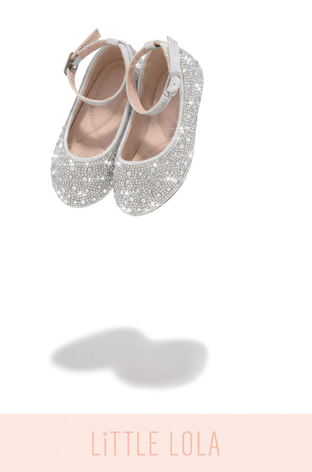 Load image into Gallery viewer, Silver Embellished Flats 
