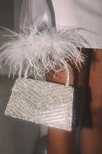 Load image into Gallery viewer, Model Holding Silver Embellished Bag 
