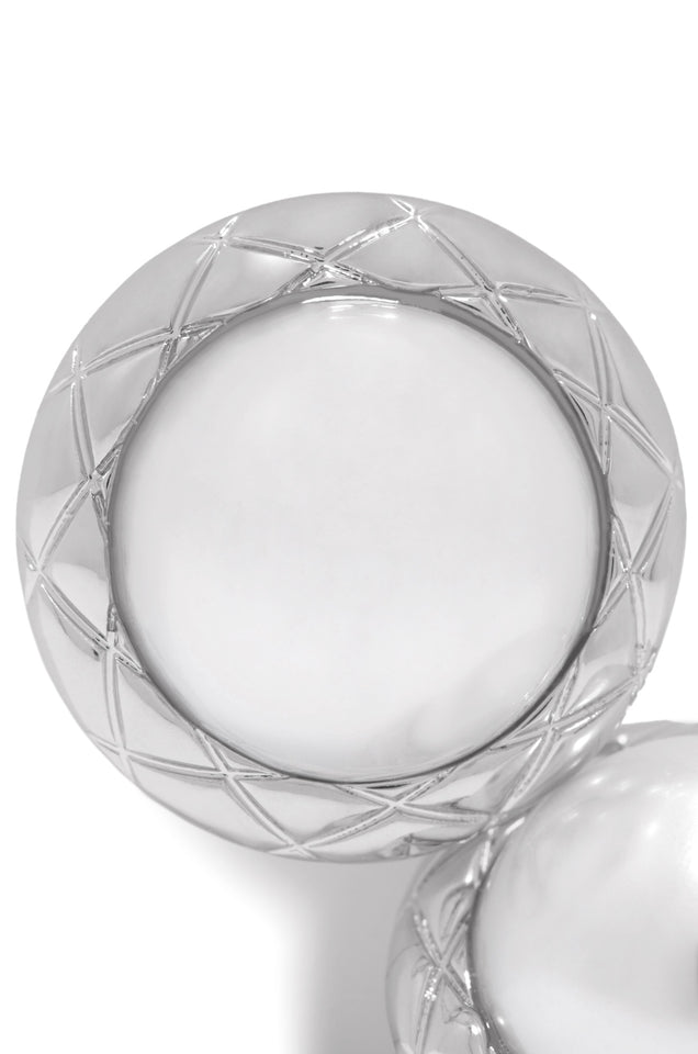 Load image into Gallery viewer, Silver Tone Embossed Earrings
