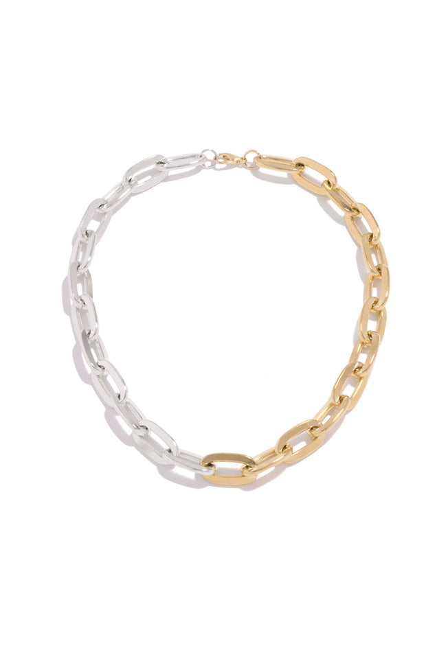 Load image into Gallery viewer, Silver Tone and Gold Tone Necklace 
