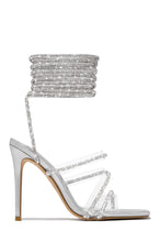 Load image into Gallery viewer, Silver-Tone Embellished High Heels
