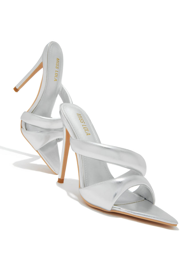 Load image into Gallery viewer, Silver-Tone High Heels
