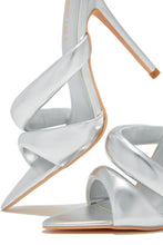 Load image into Gallery viewer, Silver-Tone Open Pointed toe Mules

