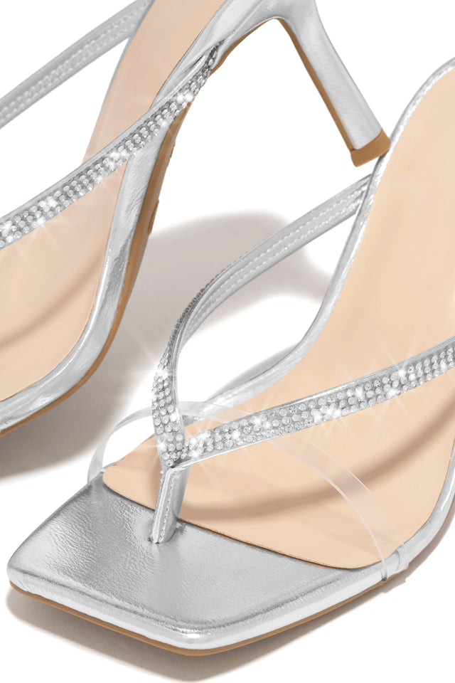 Load image into Gallery viewer, Silver Embellished Mules
