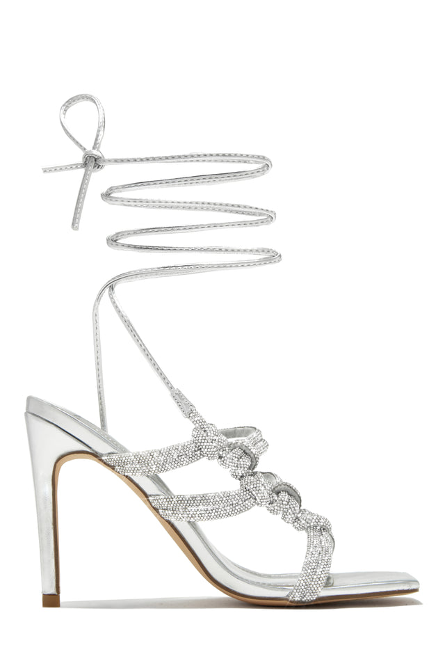 Load image into Gallery viewer, Silver Metallic Heels
