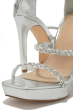 Load image into Gallery viewer, Embellished Strap Platform Heels
