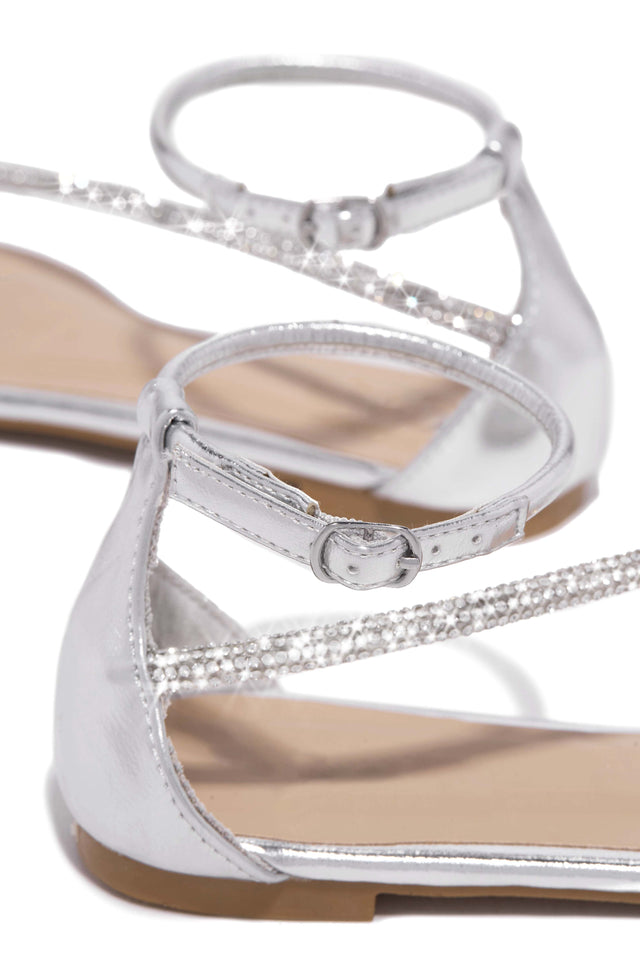 Load image into Gallery viewer, Silver-Tone Sandals

