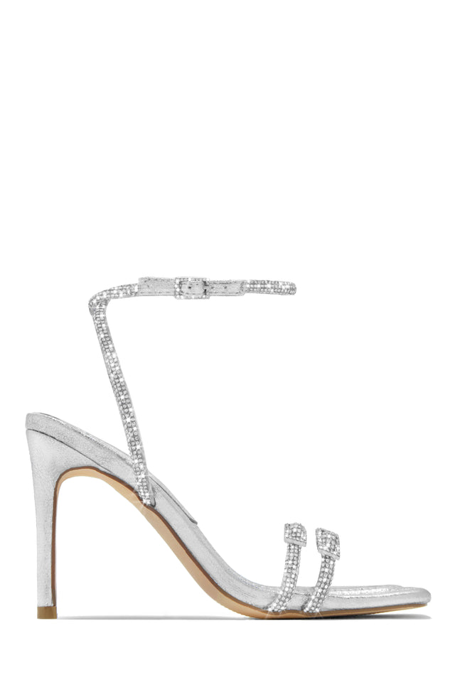 Load image into Gallery viewer, Silver Metallic Heels
