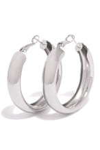 Load image into Gallery viewer, Silver-Tone Hoop Earring
