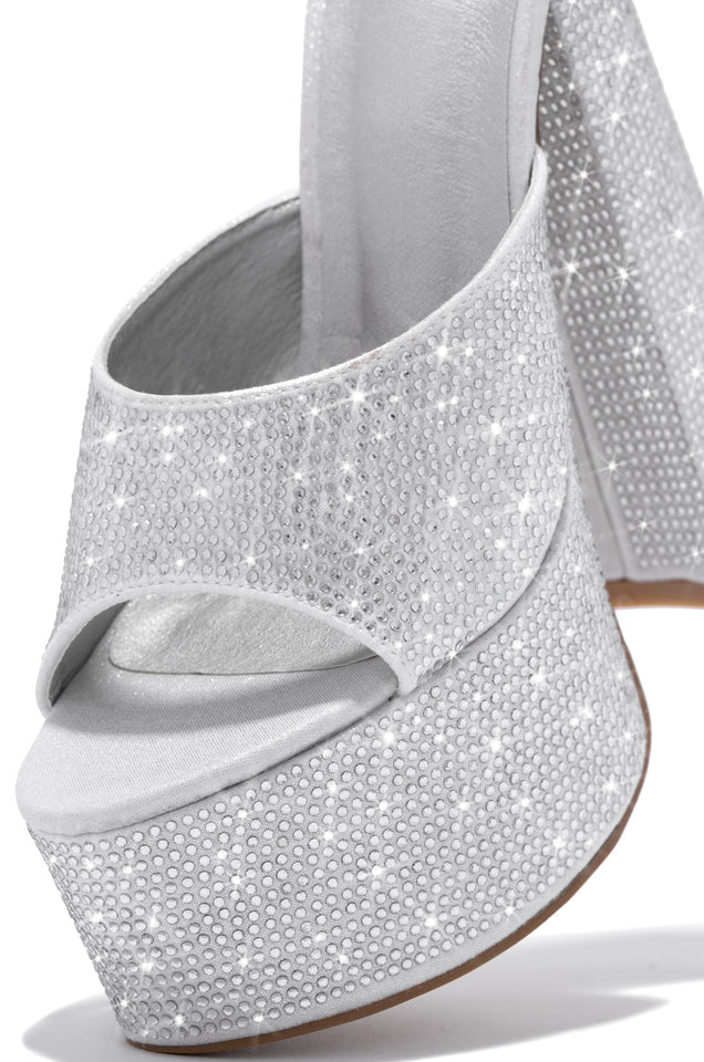 Load image into Gallery viewer, Silver Open Toe Heel 
