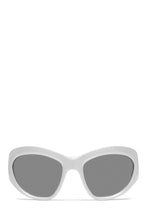 Load image into Gallery viewer, Silver-Tone Oversized Alien Sunglasses
