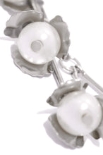 Load image into Gallery viewer, Silver Faux Pearl Earrings
