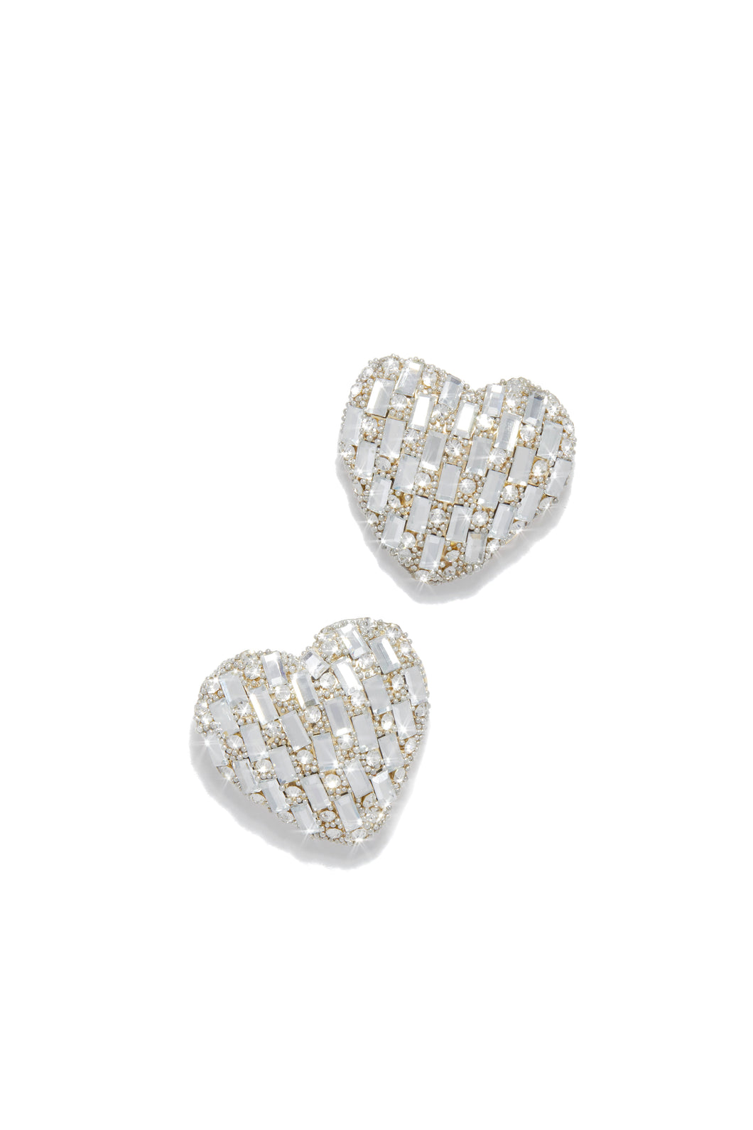 Silver-Tone Heart Earring