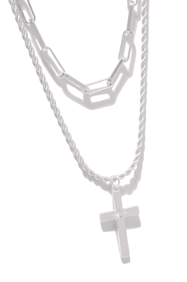 Load image into Gallery viewer, Silver Cross Necklace
