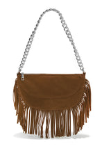 Load image into Gallery viewer, Tan Brown Fax Suede Fringe
