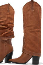 Load image into Gallery viewer, Tan Chunky Heel Knee High Boots
